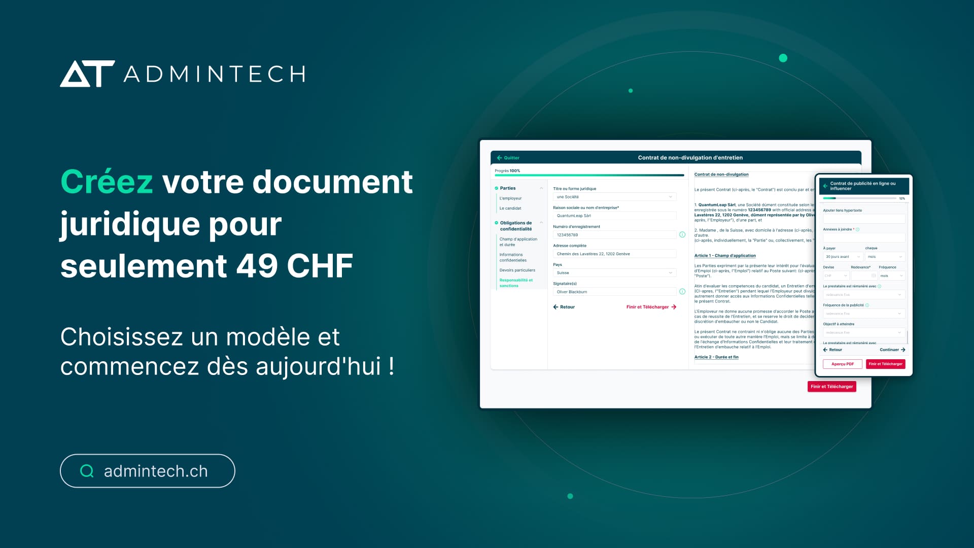 Comment fonctionne le constructeur AdminTech